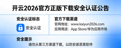 开云2026官方正版下载安全认证公告详细配图